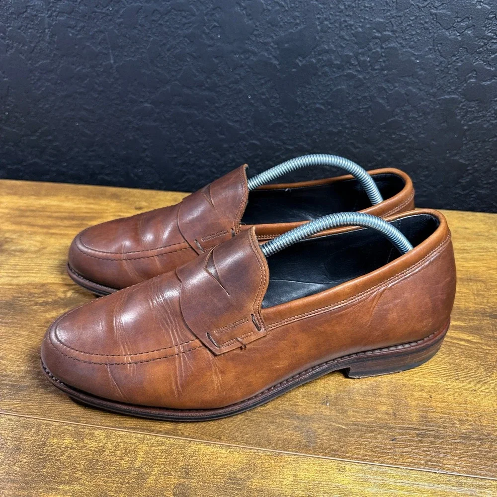 Allen Edmonds Wooster Street 2289 Brown Leather Penny Loafers Mens 9